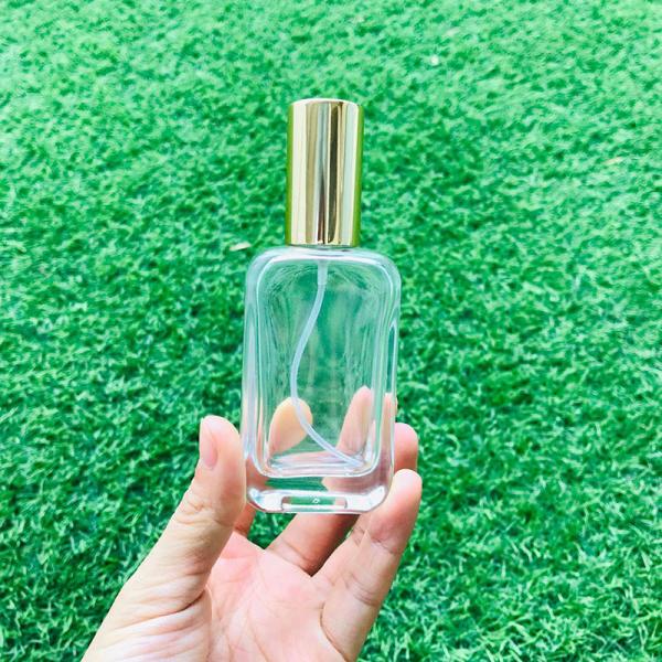 30ML Perfume Bottle Spray High-End Rectangular Perfume Bottle Screw Mouth Perfume Glass Bottle In Stock