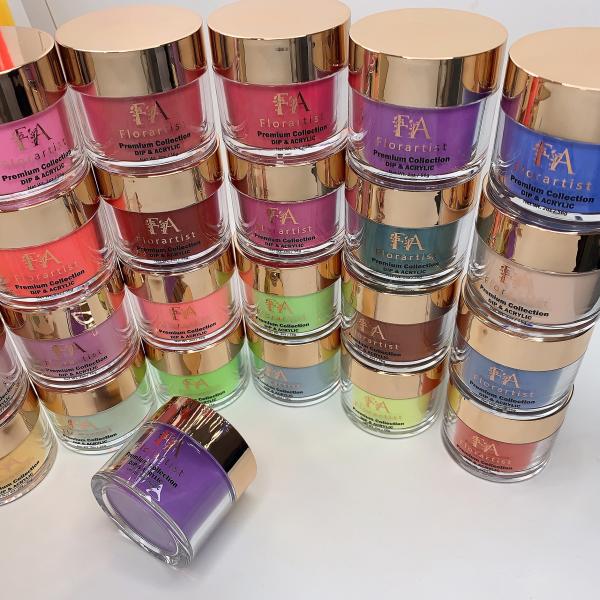 Custom logo Premium 2 in 1 Acrylic Powder Buttery Acrylic Powder 1oz 2oz 4oz 16oz with Rose Gold Lid