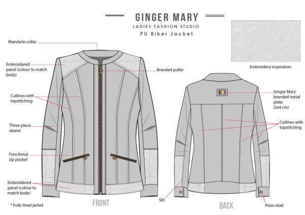 Chocolate Womens Pu Leather Coat Pleather Jacket With Embroidery / Ingot Tw75839