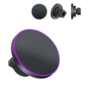 Chargeur de voiture sans fil magnétique de 15 watts stable avec protection