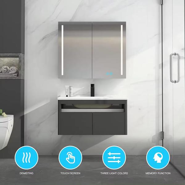 Mirrored Bathroom Sinks And Cabinets Vanity Cupboard Resin Basin