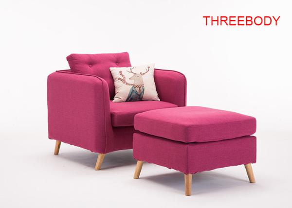 Combined Luxury Bedroom Furniture , Three Seater Modern Fabric Sofa Set