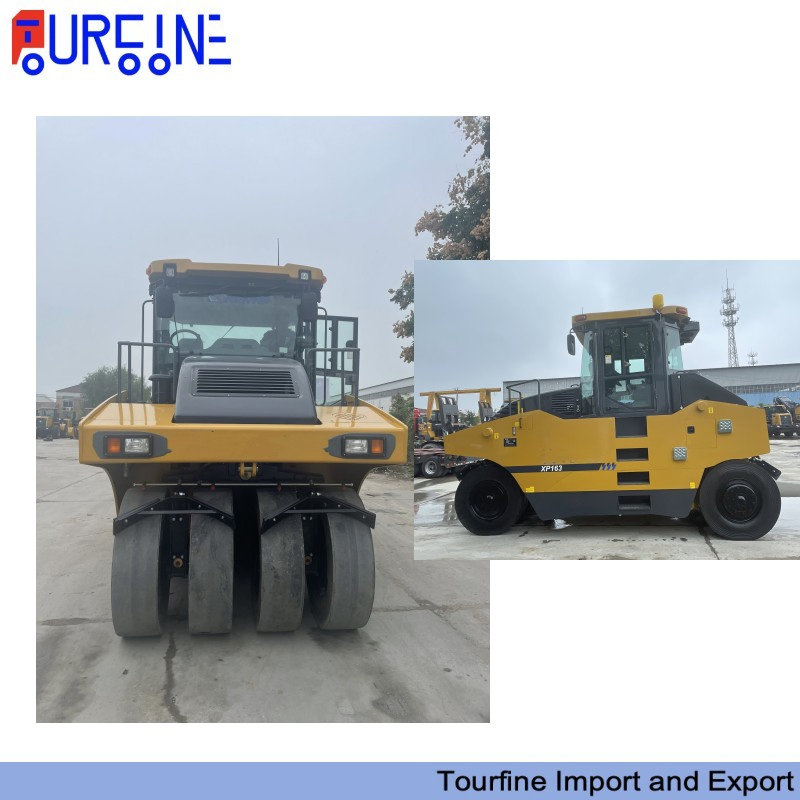 XP163 16 Ton Pneumatic Tire Road Roller Road Construction Equipment With Yuchai Engine