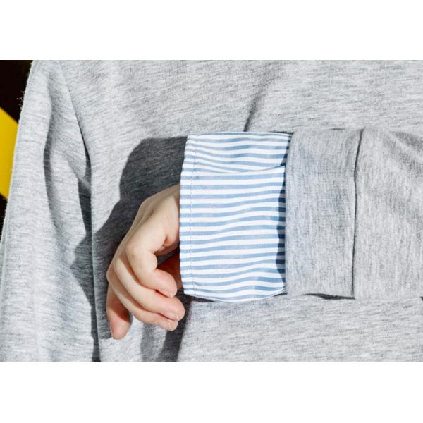 Two Piece Grey Kids Girls Clothes Size 12 Girls Cotton Shirt Customized Size