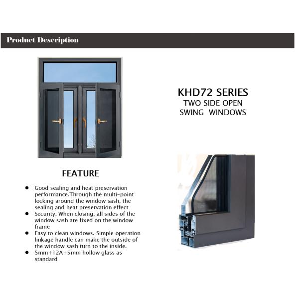 Interior Aluminium Casement Window With Stainless Steel Mesh 1.5*1.0m