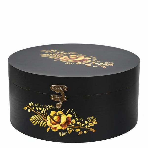 Custom Black Personalised Wine Gift Box Durable With Cylindrical Design