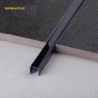 perfis decorativos pretos da guarnição 304 em forma de u de aço inoxidável da telha de 8mm