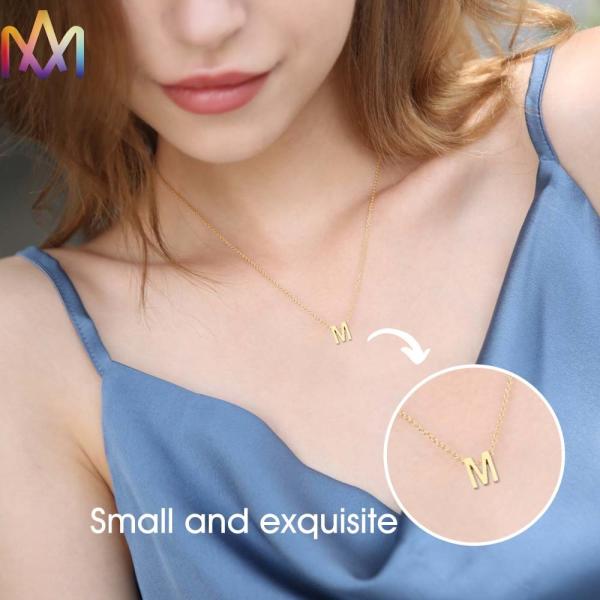 Ожерелье отсутствие аллергических начальных женщин алфавита выгравированное