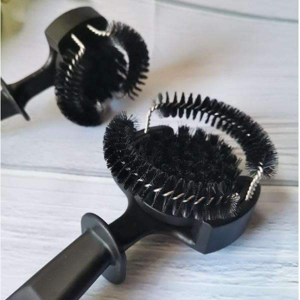 51/58mm Coffee Machine Head Cleaning Brush Circular Coffee Brush Long Handle Brewing Heads Cleaning Brush Kitchen Cleaning Tools