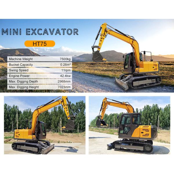 HT60Pro Hydraulic Excavator Hydraulic System and High Strength Structural Design