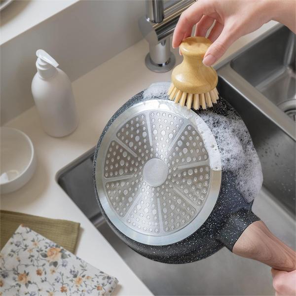 Деревянный моя скруббер щетки чистки кухни Odm блюда 6x7.8x6cm