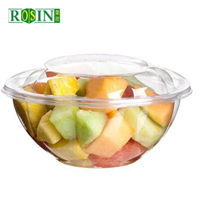 32 Oz Plastic Disposable Fruit Packaging For Fresh Cut Fruit With Lid