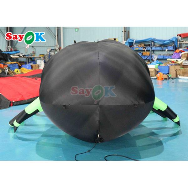 Colgando Horrible Araña Inflatable Decoración de Halloween Negro y Verde