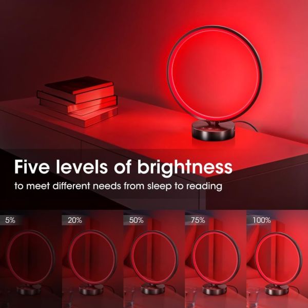 All In One Sleep Aid Lamp Circular 670nm Red Light Customized