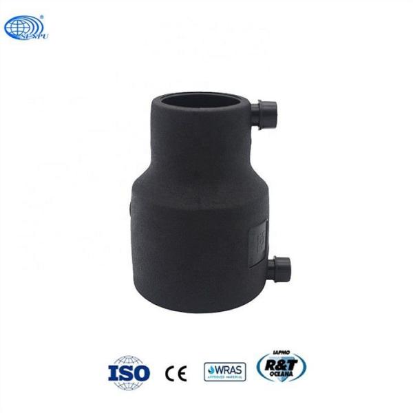 DN20 DN63 Plastic Pipe Fitting Black HDPE Reducing Coupler Socket Fusion Tee