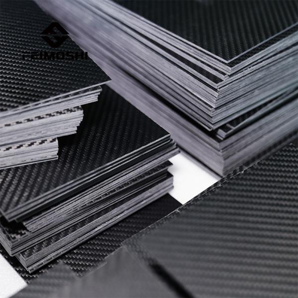 カーボンファイバーフラットプレート 100mm X 250mm X 2mm 厚さ - 100% 3K トロー 平面 織り 高光沢 表面