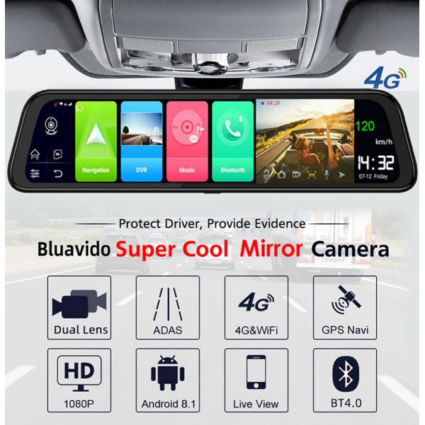 Android8.1 камкордер 800mah навигации ADAS автомобиля DVR 1080P GPS