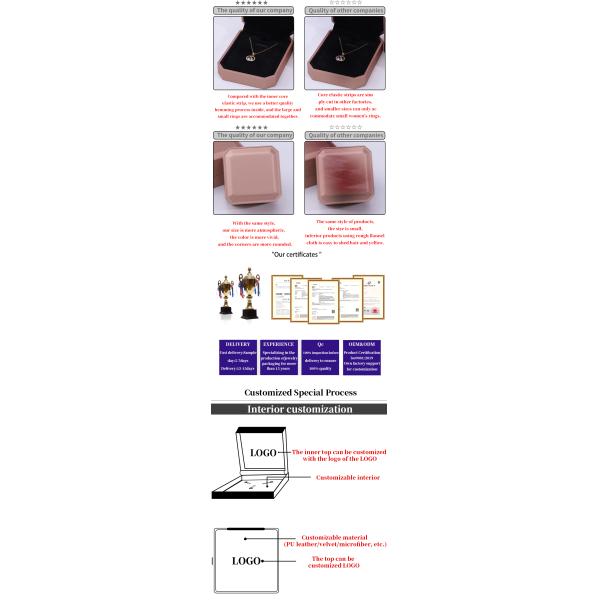 Cajas de joyería de lujo de LED personalizadas Embalaje para anillos Collares Brazaletes Orecillos