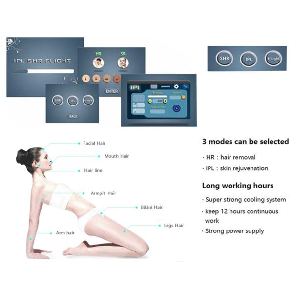 2018 high quality clinic use professional multifunction e-light ipl SHR hair removal technology