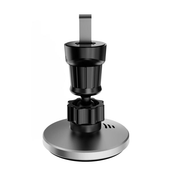 15W Magnetic Car Holder with Magnetic Wireless Charging Silver/Grey Color