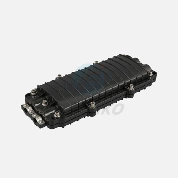 Hot selling FTTH 12/24/36/48Cores  Horizontal 2 Inlet 2 Outlet Ports Fiber Optic Splice Closure