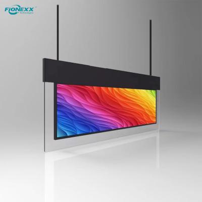 43inch Ultra Slim Dual Sided Hanging Display Landscape Display with glass margin
