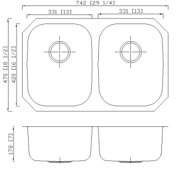 Нержавеющая сталь двойное размер