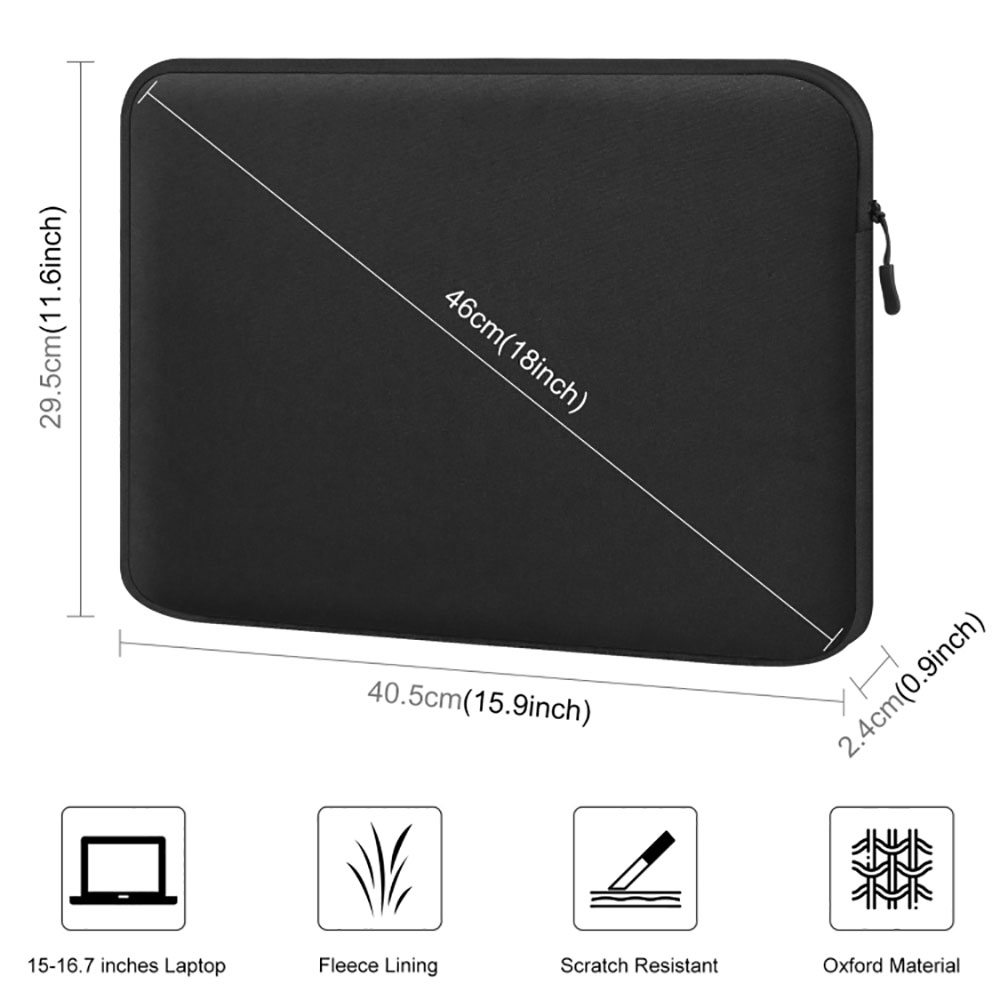 Business Zipper Briefcase Laptop Sleeve Backpack 13 Inch Black Slim Lightweight Waterproof Shockproof Eco-Friendly Convertible