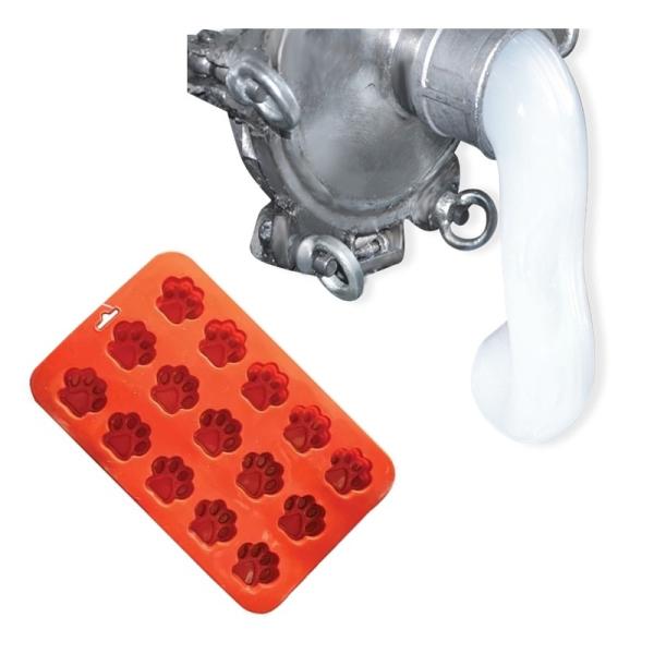 Forma líquida de duas partes de Rosa da ferramenta do cozimento da bandeja de gelo das cookies do molde DIY Chocalate do bolo da borracha de silicone do produto comestível/silicone