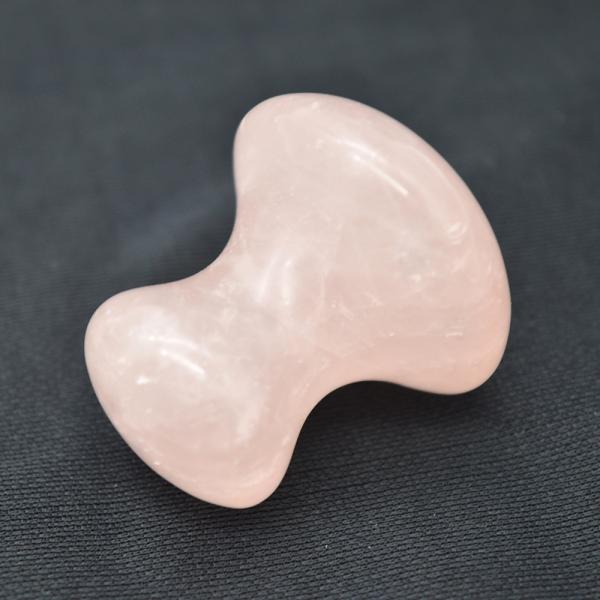 2024 Body Custom Massage Pink Rose Quartz Mushroom Gua Sha Stone Massage Tool with Polished Appearance
