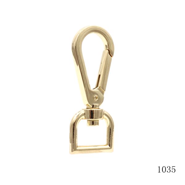 Bag Accessories Metal Swivel Snap Hook with D Ring 15mm Strap Clip Key Chain Clasp