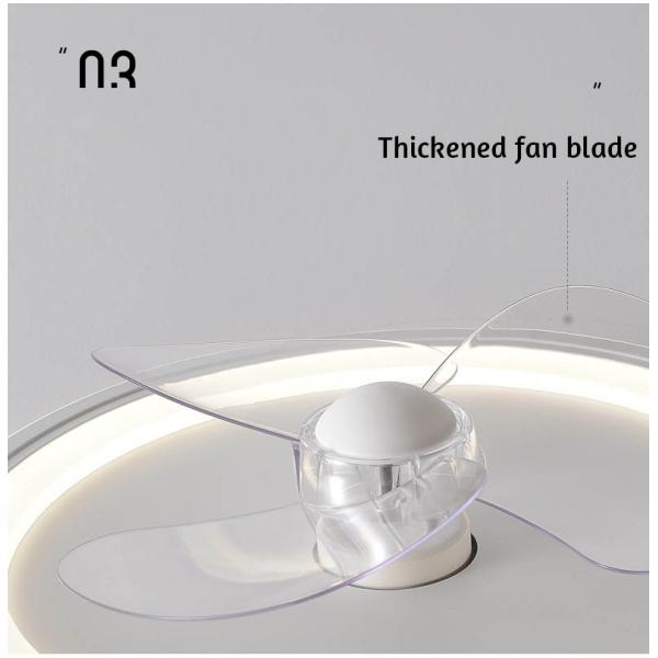 2000 Working Lifetime Ultra Slim Ceiling Fan Light with Simple Intelligent Design