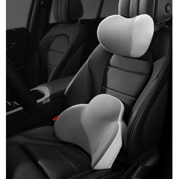 Oblong Memory Foam Backrest Cushion for Car or Office Ergonomic Lumbar Support Pillow