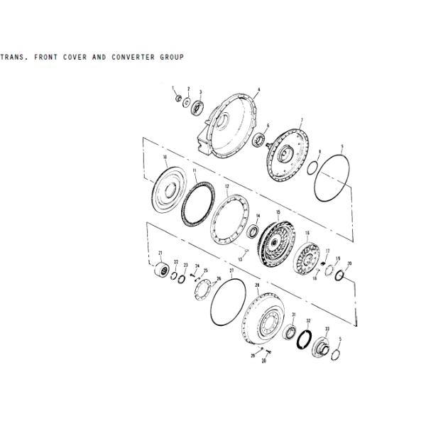 Terex 35 hydraulic torque converter cover 06839128