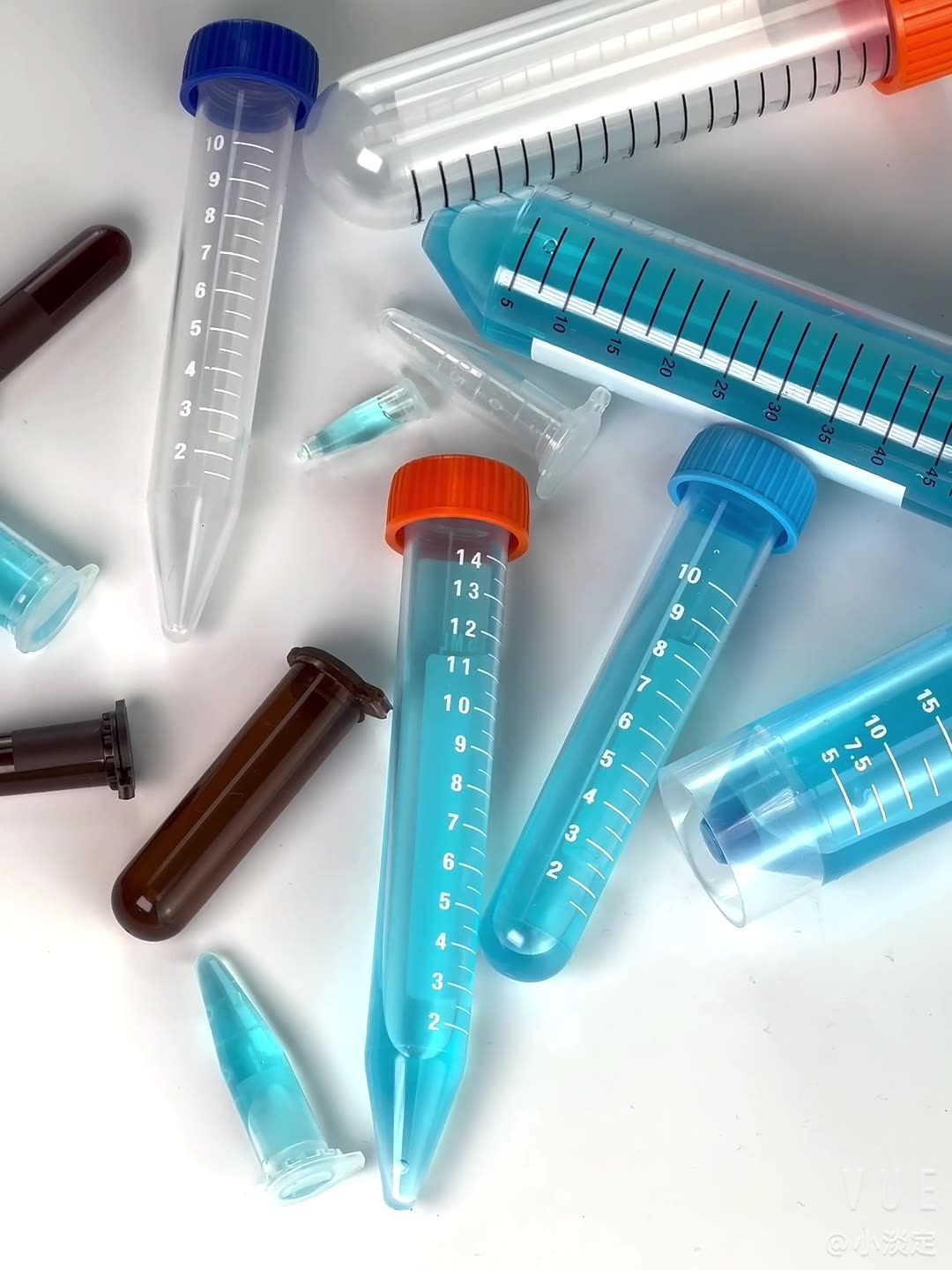 Sterile 0.5ml & 2ml Graduated PCR Tubes - 8-Strip Format with Attached Caps for Human DNA Testing, DNase/RNase-Free