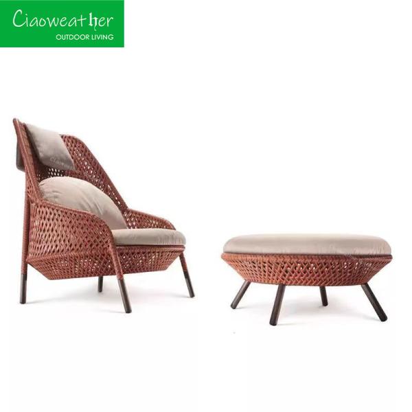 Villa Balcony Garden Furniture Fashion Outdoor Rattan Sofa for Hotel and Home