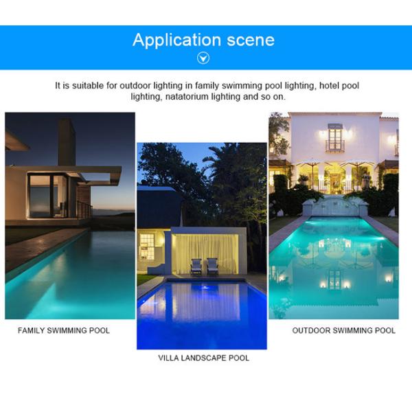 Warm White Par56 LED Swimming Pool Lights 18W 177x95mm Anti UV PC Cover Material