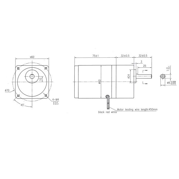 Коробка передач неизменяемой скорости мотора шестерни 2RK6GN-C 2GN300K 5rpm изготовленная на заказ для печатной машины