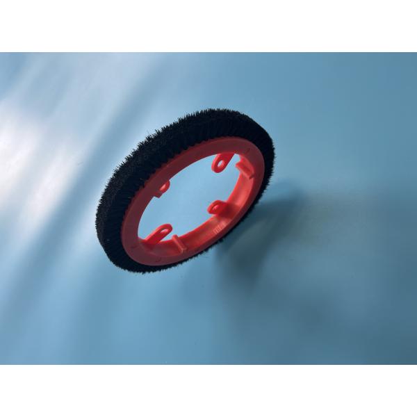 La roue de brosse de Krantz K10 Stenter partie la longévité en nylon de tissu de brosse de cheveux de noir en plastique rouge de corps