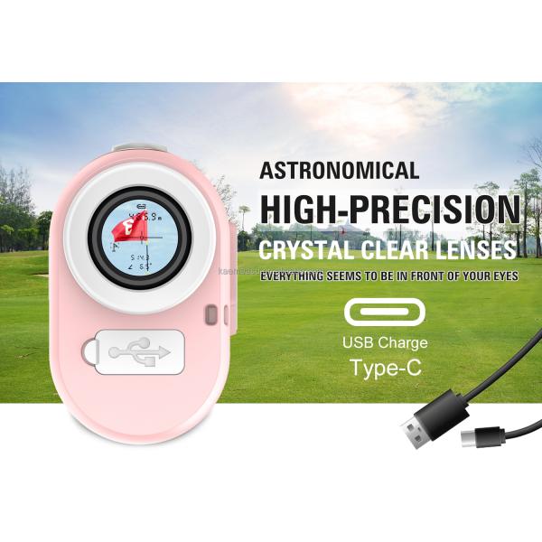 Compact Golf Laser Rangefinder Laser Safety Level Class 1 92*58*35mm for Outdoor