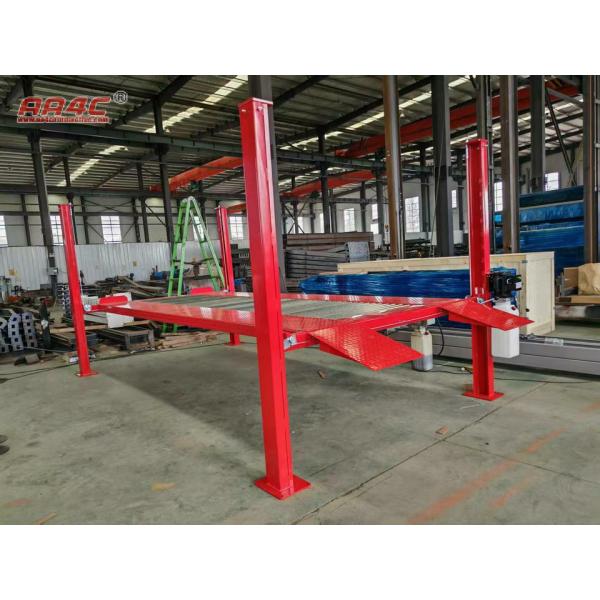 AA4C Elevador de estacionamiento de 4 postes para automóviles, sistema de almacenamiento automático para estacionamiento de vehículos para 2 coches, 2 m de altura, capacidad de 3.5T