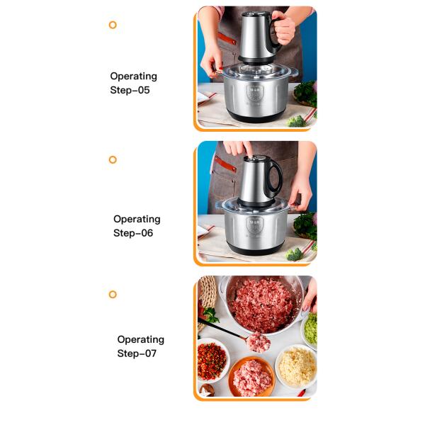 Kitchen Electric Meat Grinder Machine 500W 4L third gear