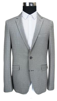 Fabric Mens Knitted Blazer Grey Mix Business Casual 70% Polyester 30% Cotton