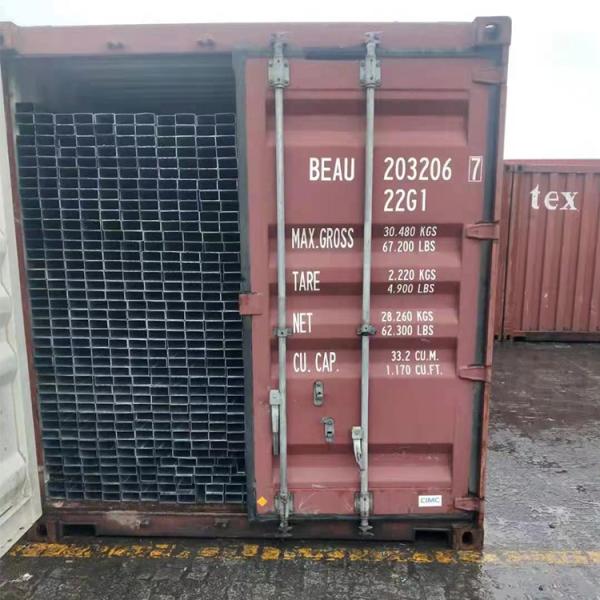 Galvanizados Carbon Steel Galvanized Square Tube / Rectangular Hollow Tubular Steel Pipe