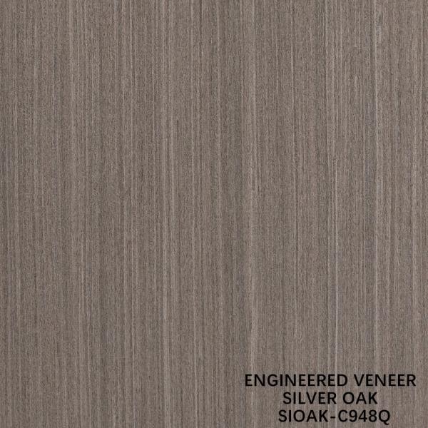Slice Cut Reconstituted Silver Oak Wood Veneer Length 2500-3100mm Can Be Customized For Wall Covering SOAK--848Q/877Q/898Q/948Q/985Q