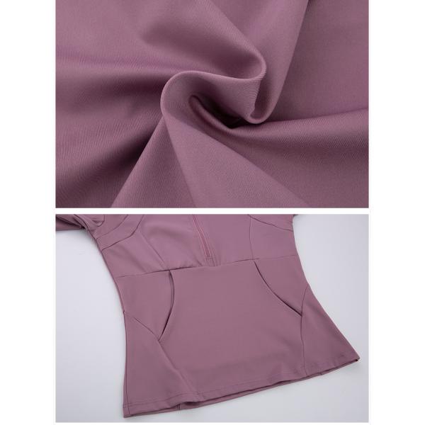 Richee 3/4 верхних частей рукава застежка-молнии передних длинных, сухие подходящие дамы бежать рукав верхних частей длинный