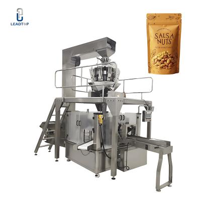 Automatic Premade Bag Multihead Weigher Packaging Line for Peanuts Packing Machine Include Metal Detector/Code Printing
