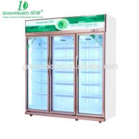 Mostra de vidro comercial de Visicooler do refrigerador da porta do supermercado ereto para o suco