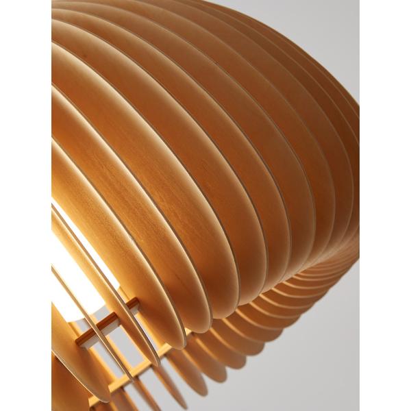 Japanese style vintage pumpkin pendant lights bed room bedside hanging wood lamp(WH-WP-48)