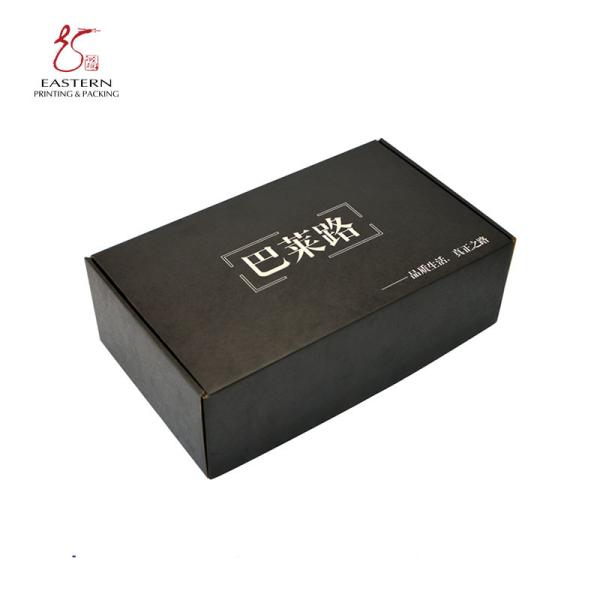 бумага CMYK 300gsm kraft печатая рифленое Shoebox с черной печатью